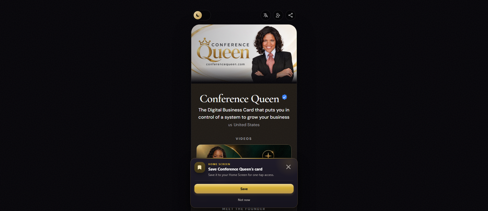 Acquisizione salvata di conferencequeen.com