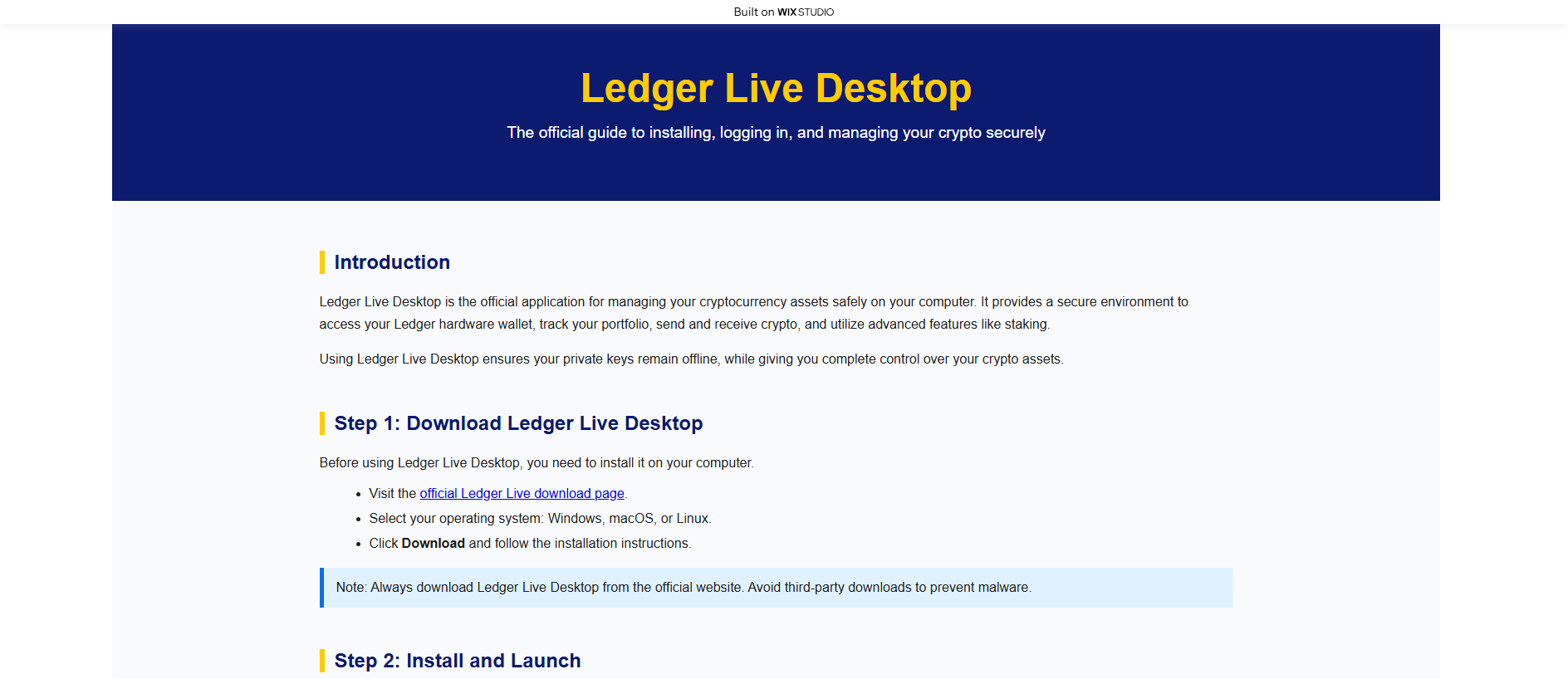 Stored capture of startdesktoplive.wixstudio.com
