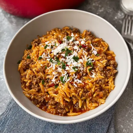 Ground Beef Orzo Comfort Bowl Recipe: Cozy Dinner Delight