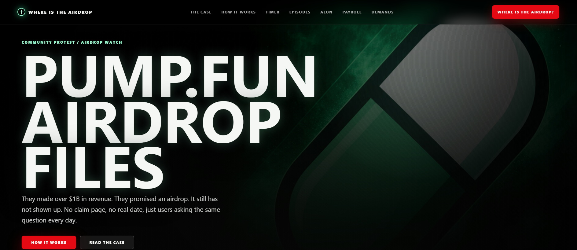 Screenshot of airdroponpump.live