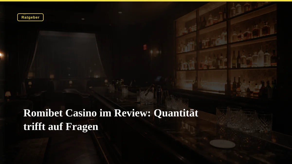 Romibet Casino im Review: Quantität trifft auf Fragen