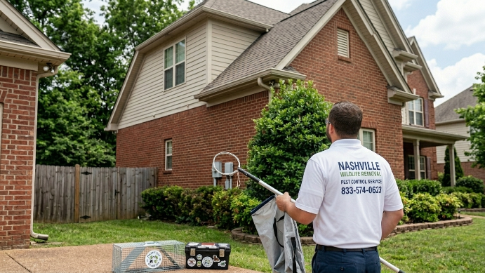 Wildlife removal professionals at work in Nashville