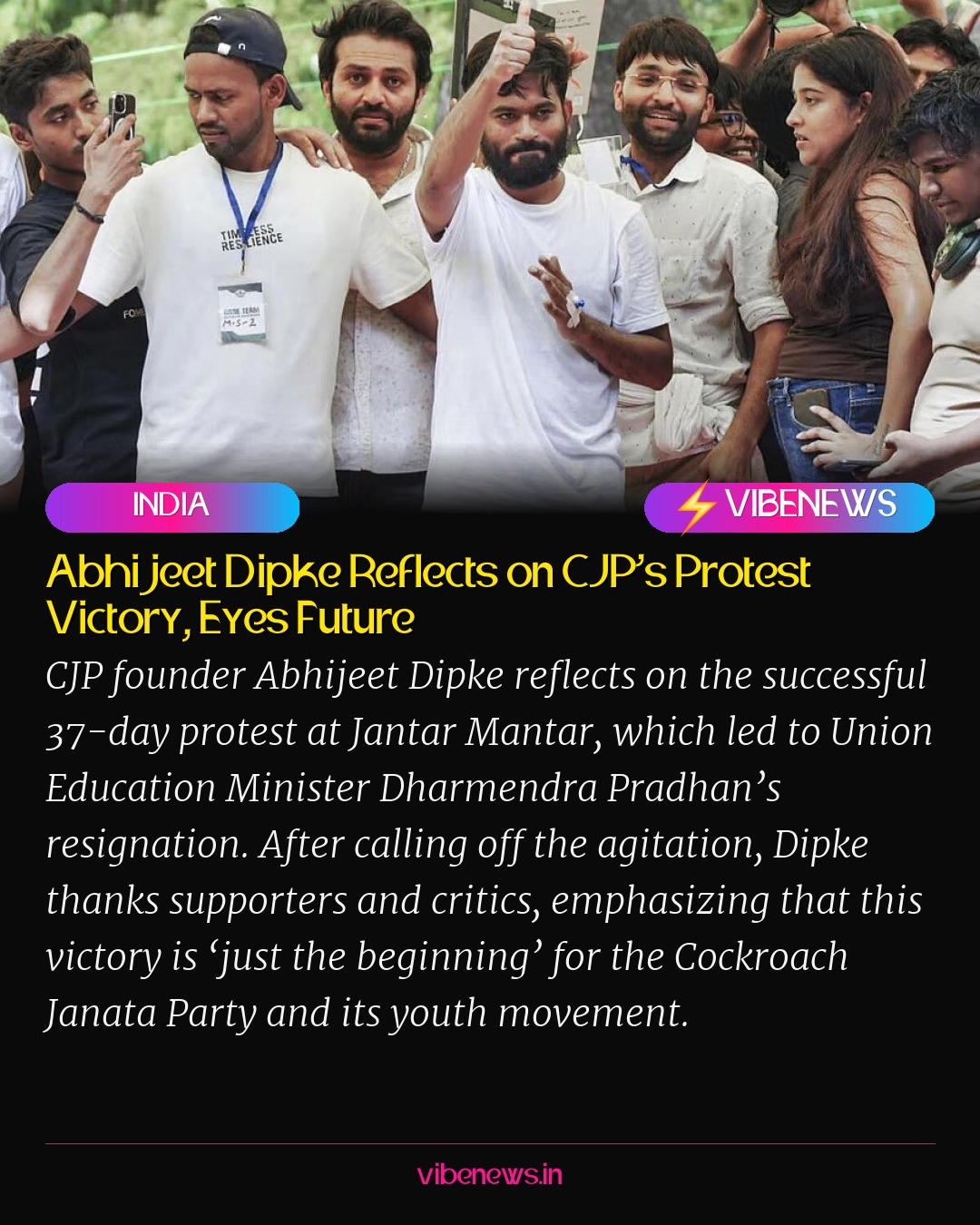 Abhijeet Dipke Reflects on CJP’s Protest Victory, Eyes Future