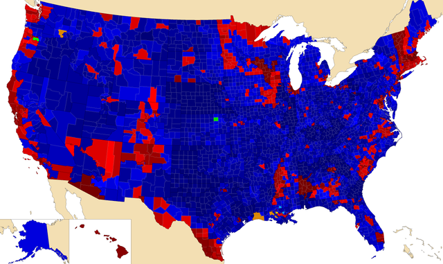 Counties with districts 2016