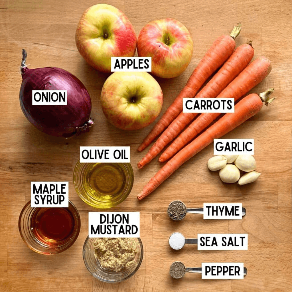 Maple Dijon Roasted Carrots and Apples step photo