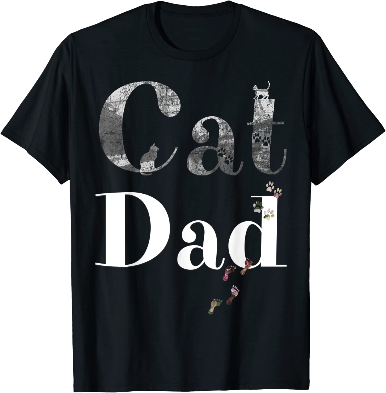 Cute Cat Dad Shirt Funny Cat Lover Father’s Day Gift Unisex T-Shirt