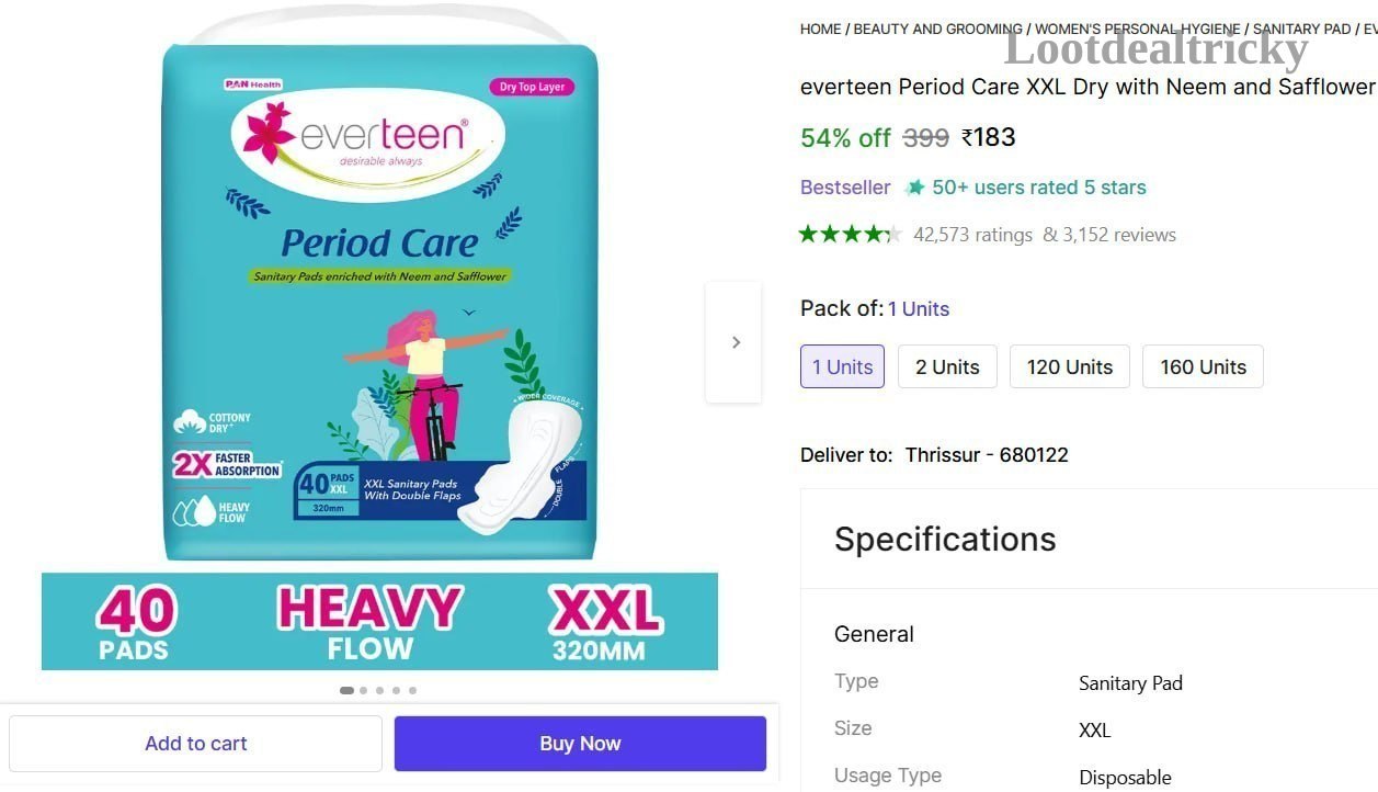 Everteen Period Care – Just ₹183 | Loot Lo