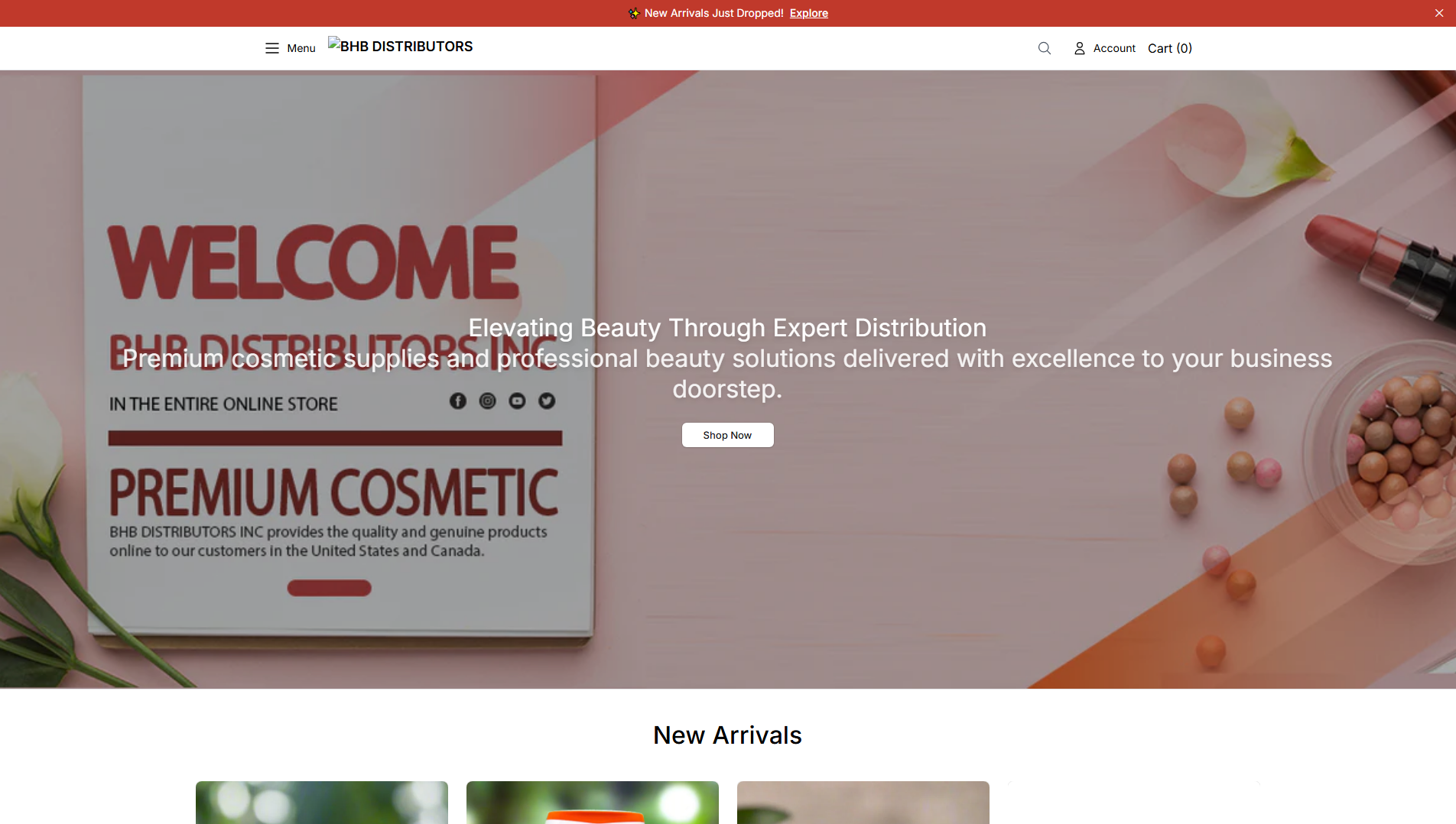 Primary capture · bhbdistributors.shop
