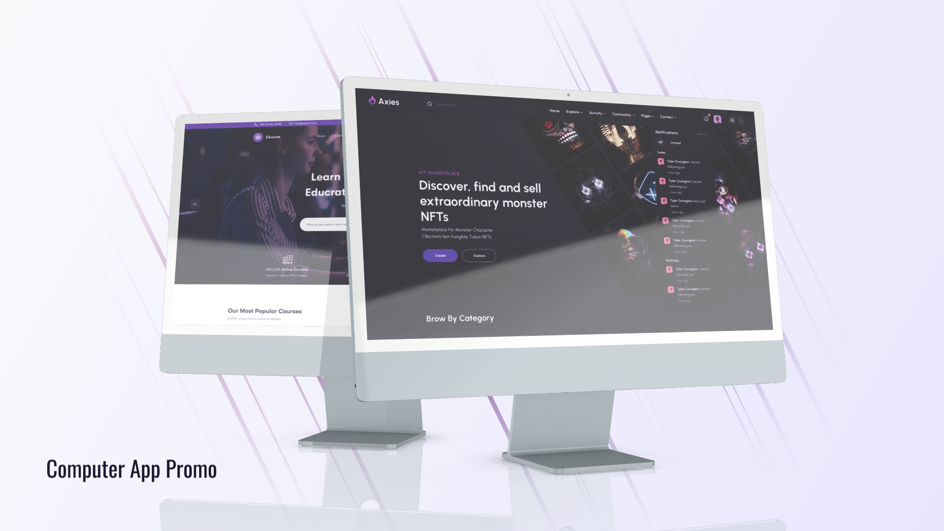 Desktop Promo Website Presentation Desktop Promo Website Presentation