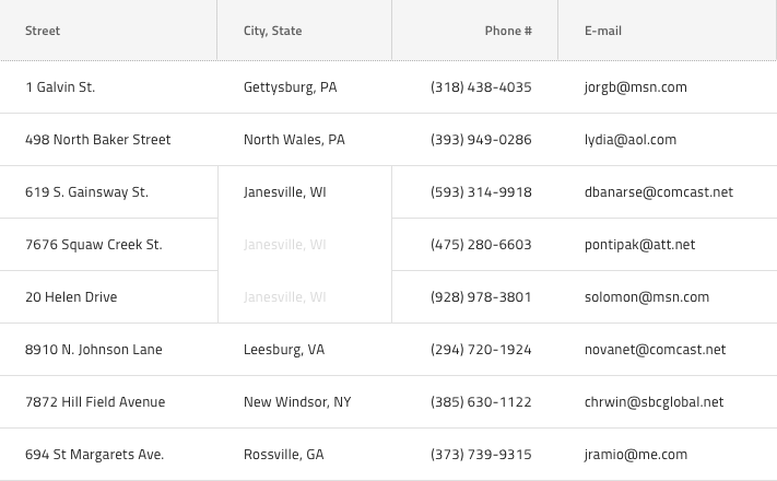 Visually merged cells for records with a sequence of matching values in a certain column