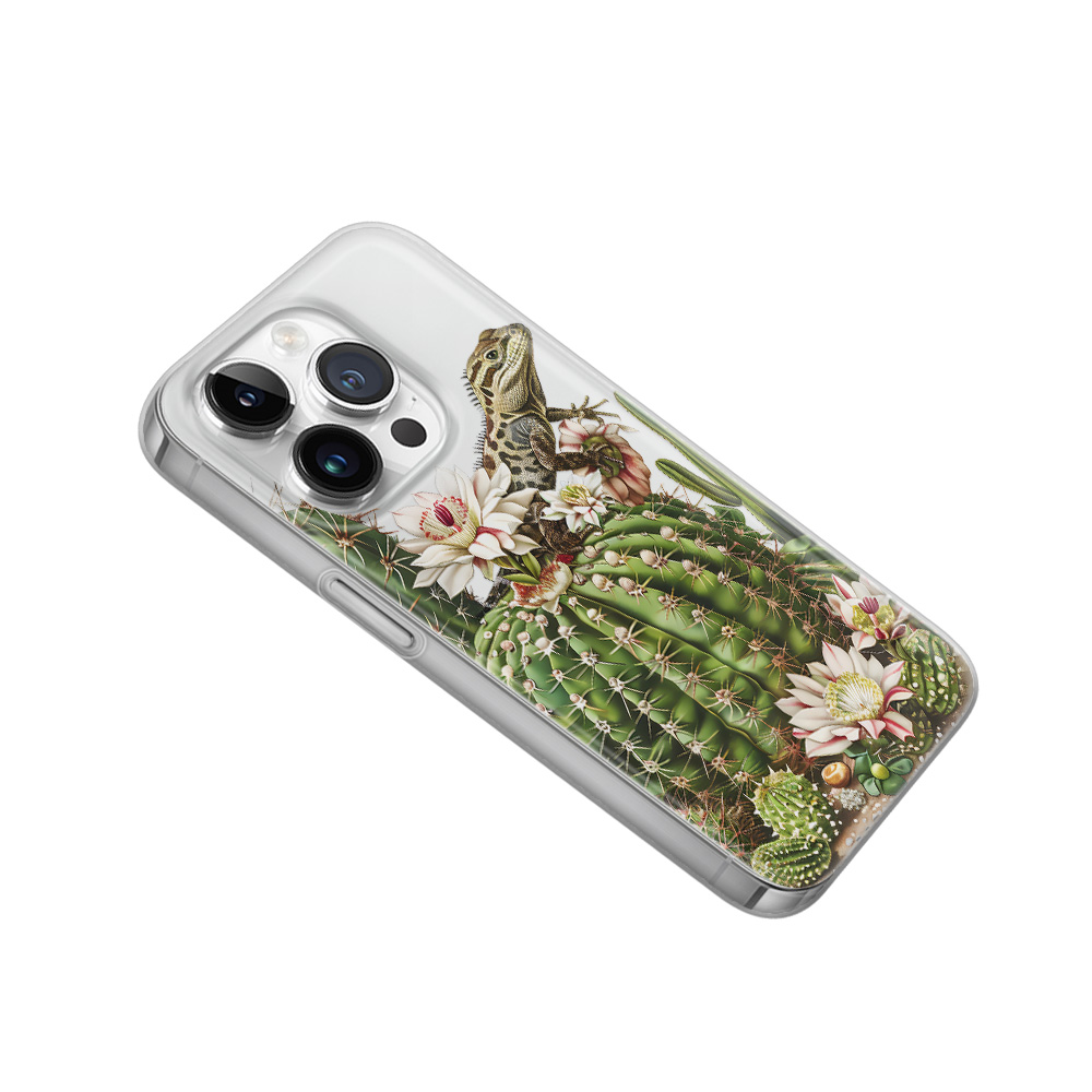 CACTUS GREEN Handy Hlle Transparent fr iphone 12 MINI Motiv Gecko Kaktus  M5 | eBay.de