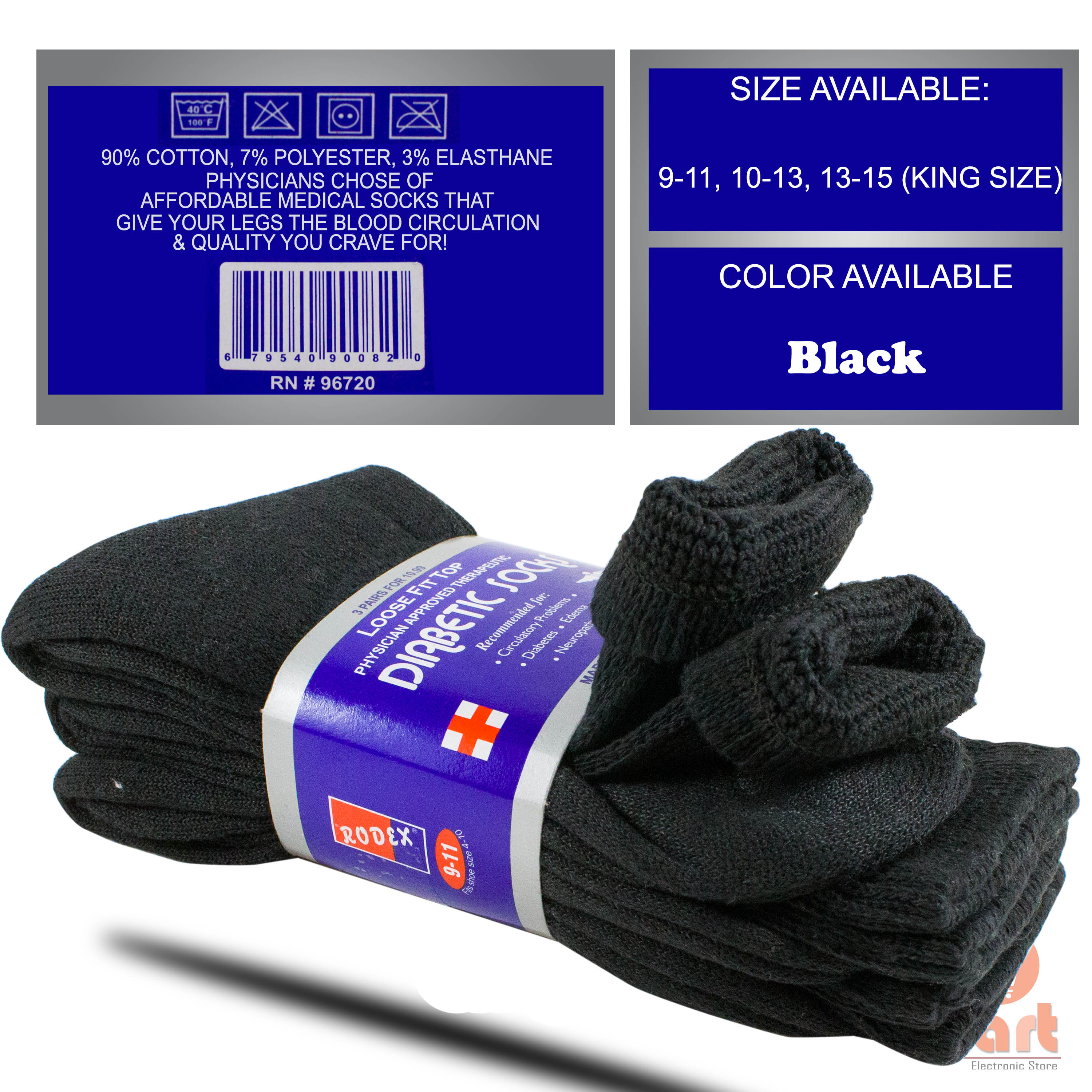 Mens Womens Physician Approved Heath Diabetic Crew Circulatory