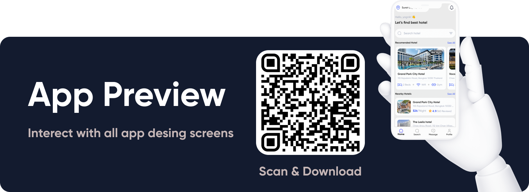 GoHotel - Hotel Booking | Motel Booking | Trivago | OYO | Airbnb | Trip & Car Booking Flutter UI App - 1