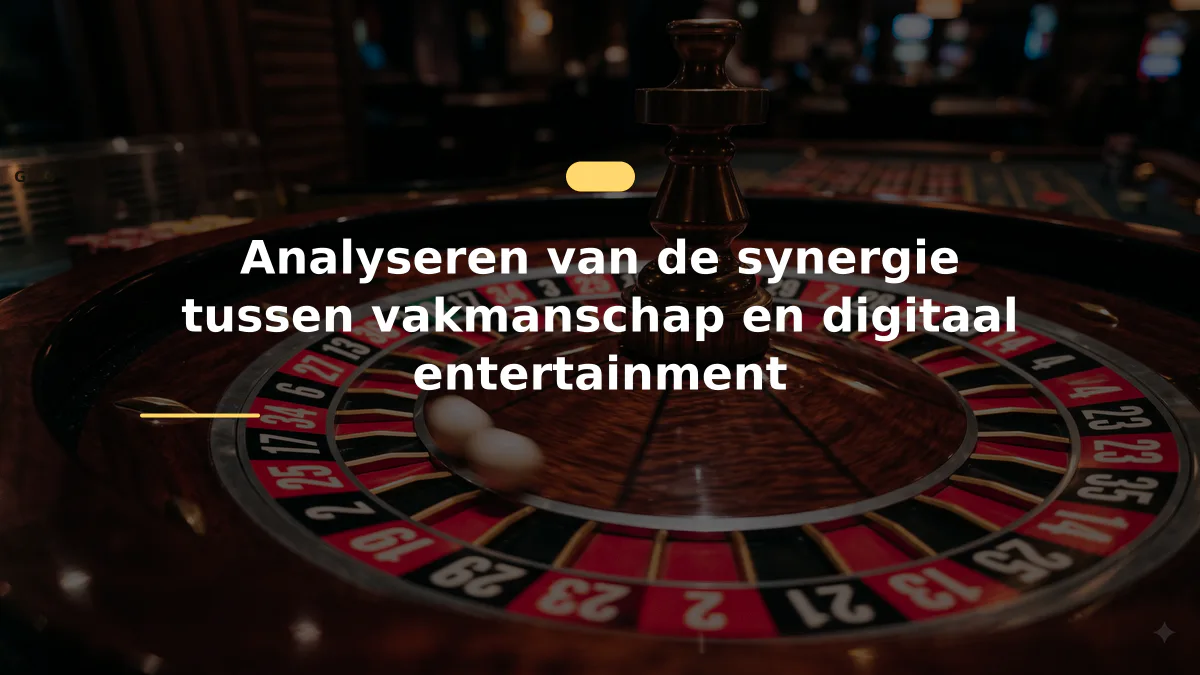 Analyseren van de synergie tussen vakmanschap en digitaal entertainment