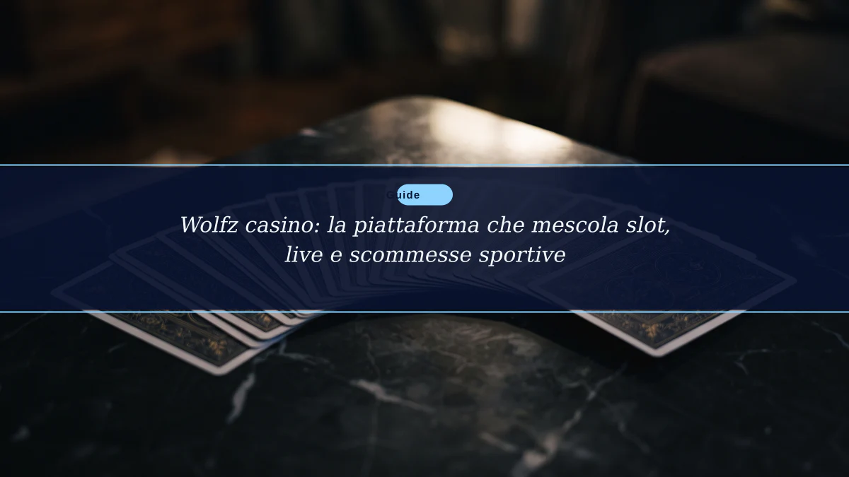 Wolfz casino: la piattaforma che mescola slot, live e scommesse sportive