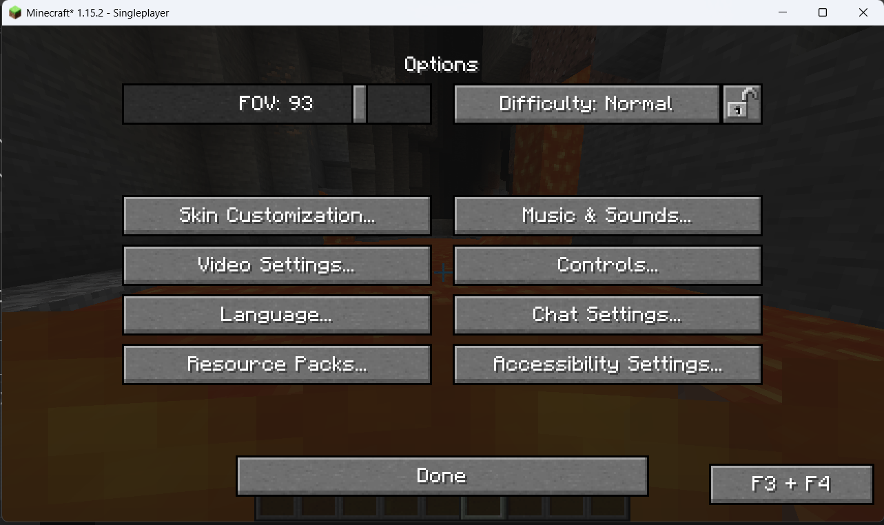 Mod configuration screen going