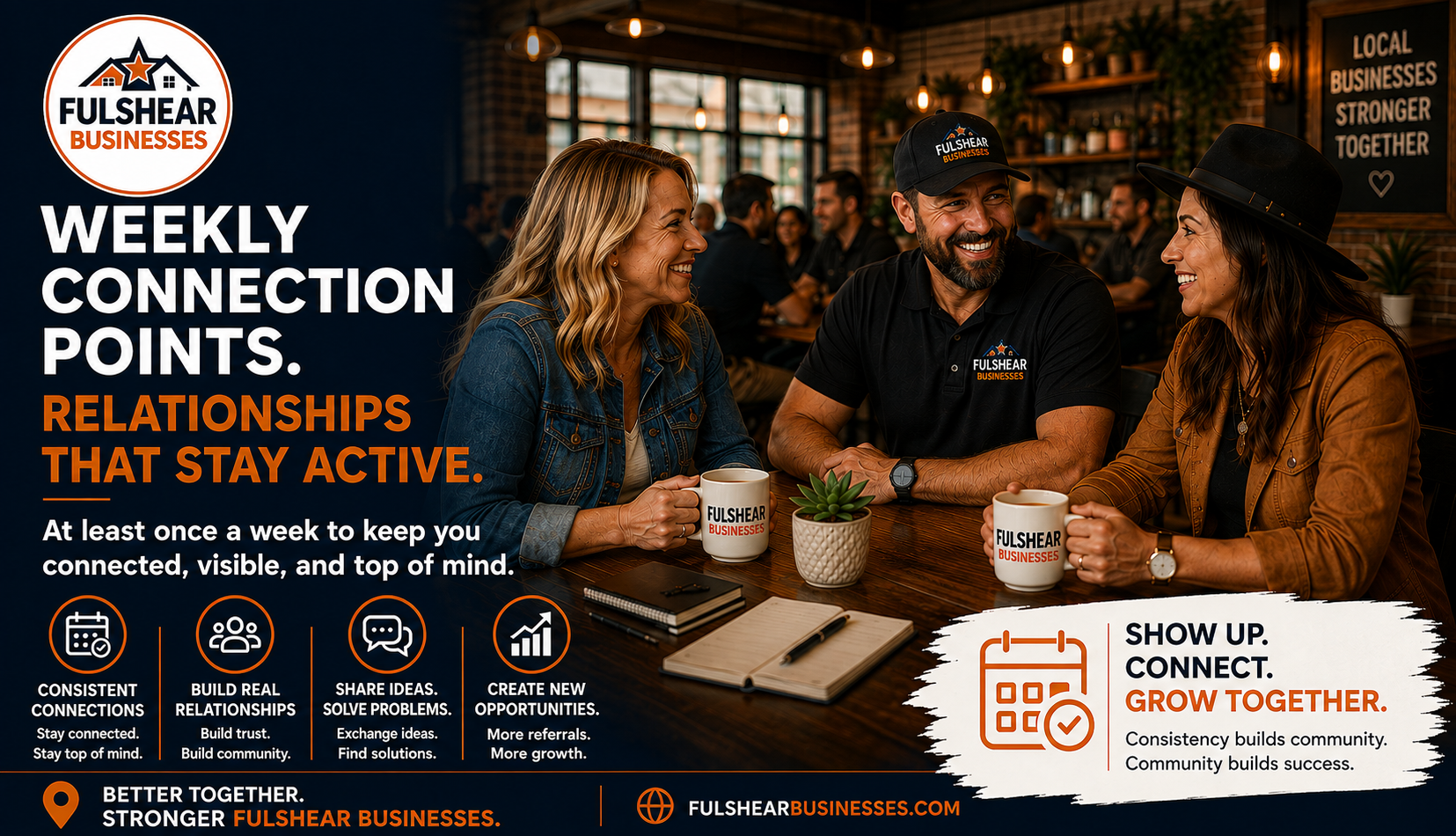 Weekly connection points — relationships that stay active