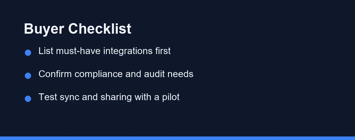 Buyer Checklist