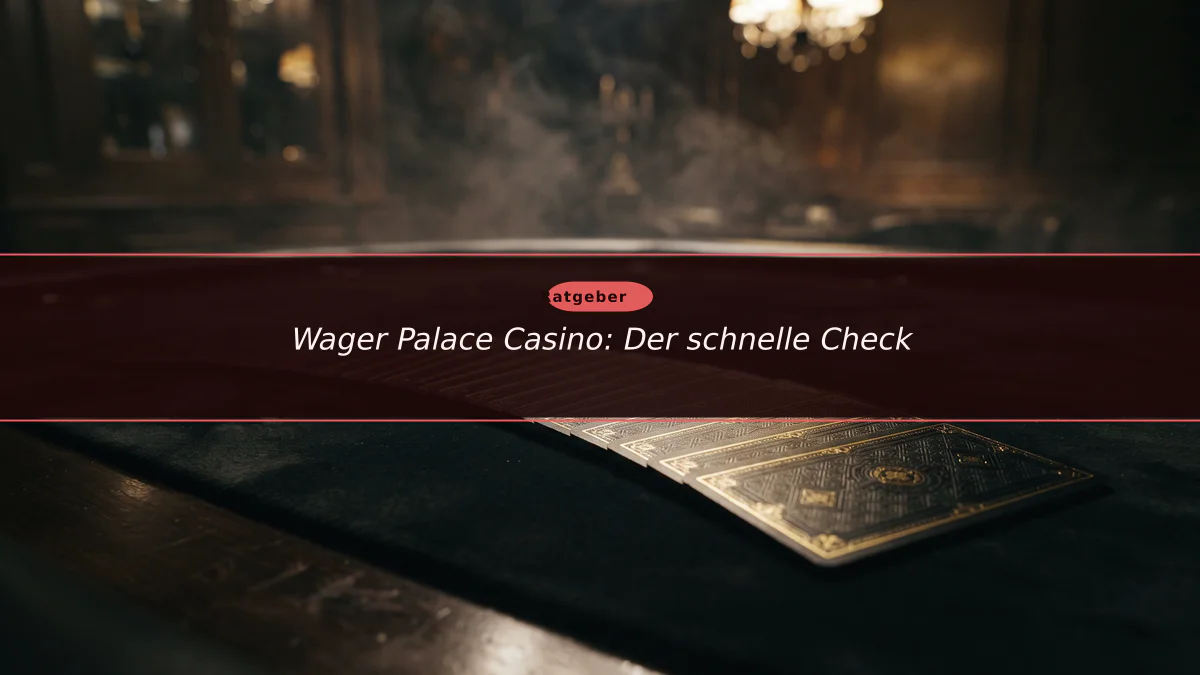 Wager Palace Casino: Der schnelle Check
