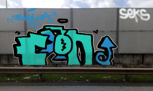 Graffiti artwork by cancer