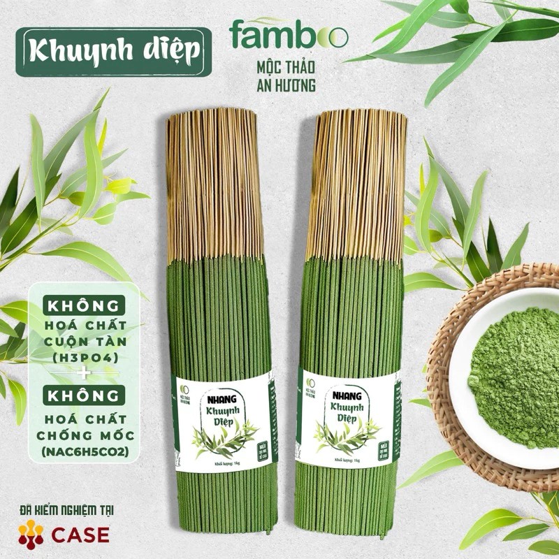 Nhang Khuynh Diệp Mộc Thảo An Hương Thơm Dịu Ít Khói Không Hóa Chất