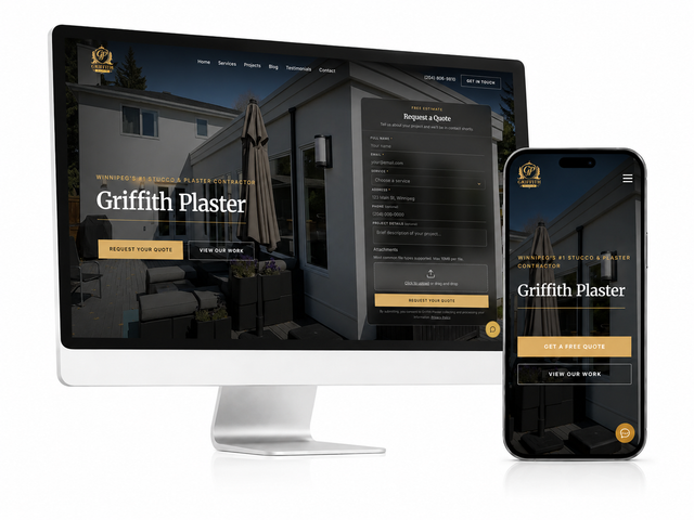 Griffith Plaster website homepage