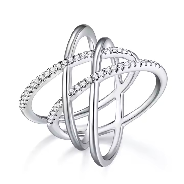 Orbital X Statement Ring