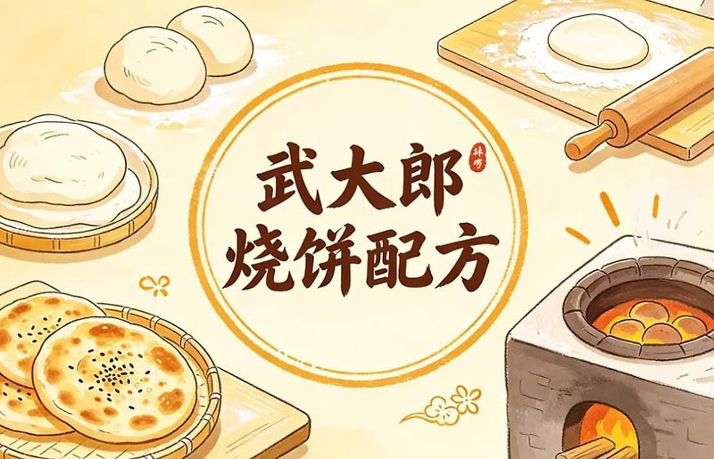武大郎烧饼配方教程，从和面到烤制全套商用技术