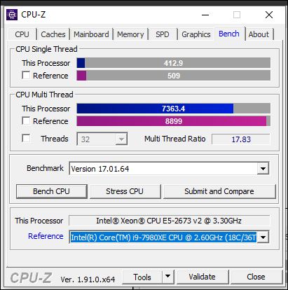 CPU-z Multi Thread + Single Thread competition (all welcome ...