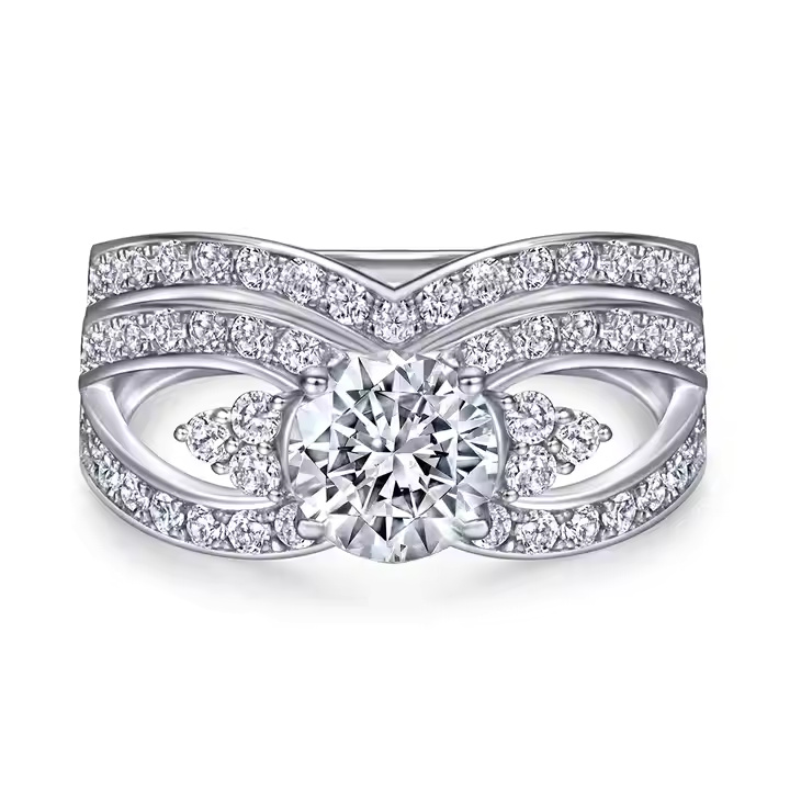 Infinity Split Shank Halo Ring