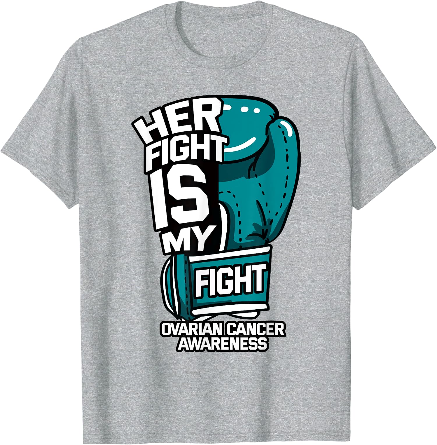 Her Fight Is My Fight Ovarian Cancer Awareness Unisex T-Shirt