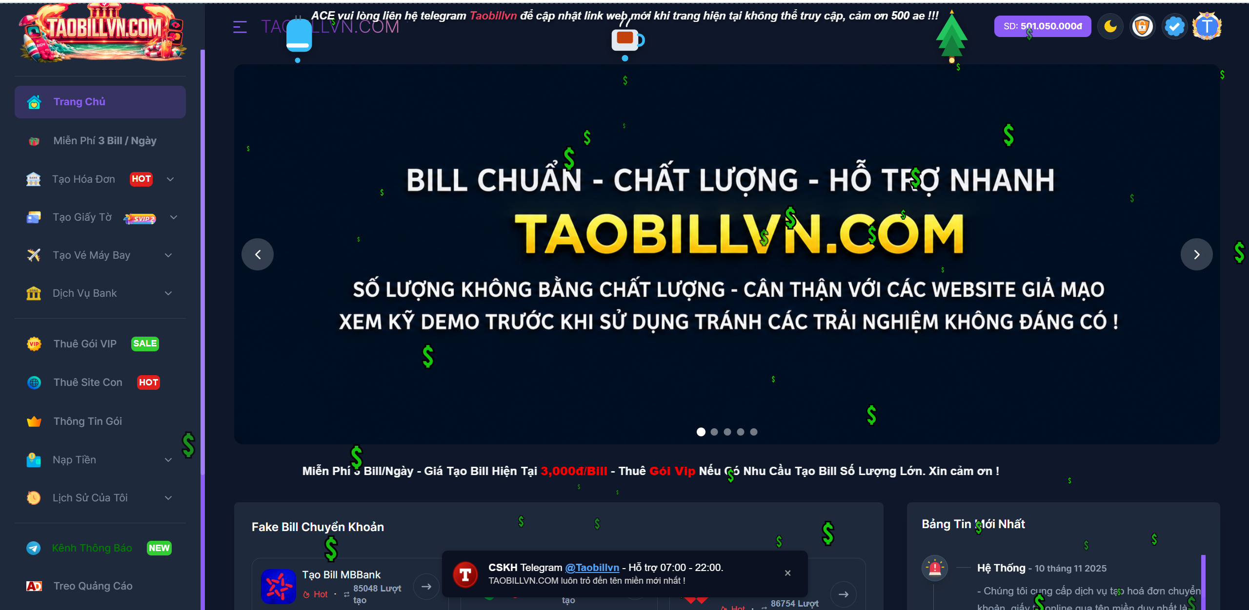 Demo TAOBILLVN