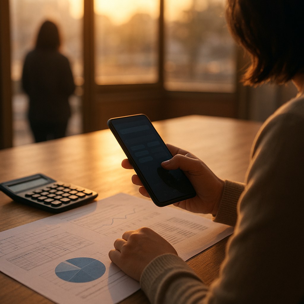 business financial planning paperwork calculator