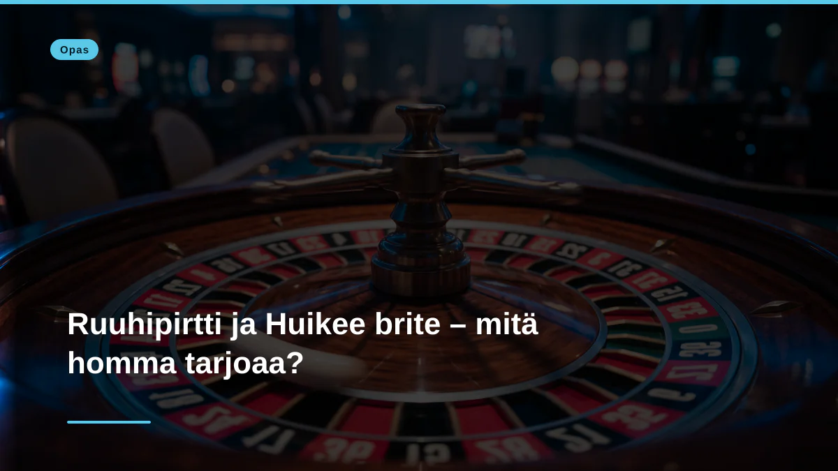 Ruuhipirtti ja Huikee brite – mitä homma tarjoaa?