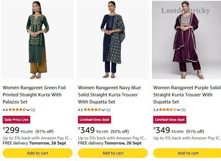 Women Rangpreet Kurta Offer Image
