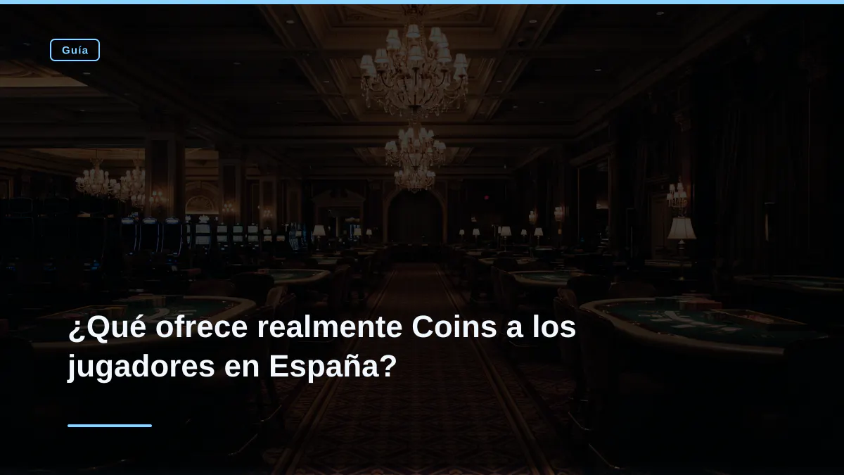¿Qué ofrece realmente Coins a los jugadores en España?