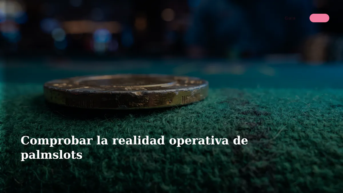 Comprobar la realidad operativa de palmslots