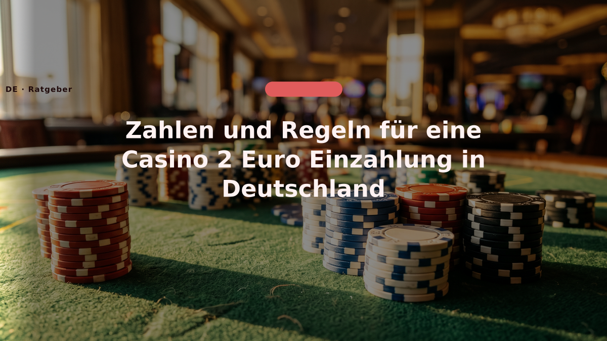 Zahlen und Regeln für eine Casino 2 Euro Einzahlung in Deutschland