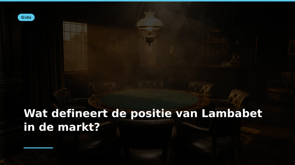 Wat defineert de positie van Lambabet in de markt?