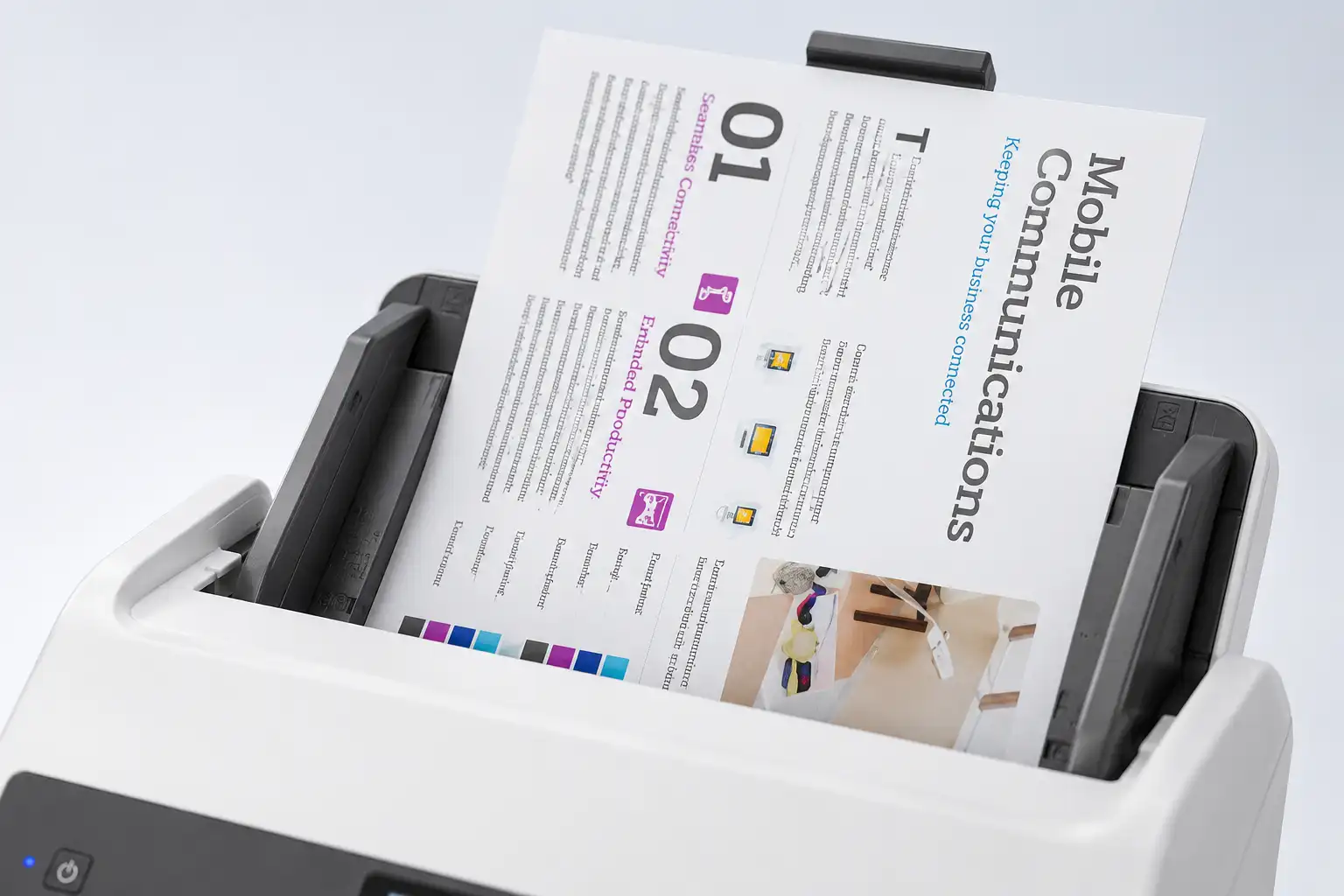 Epson WorkForce DS-970 A4 85ppm Auto Feed OCR Document Scanner — feeder / adf detail
