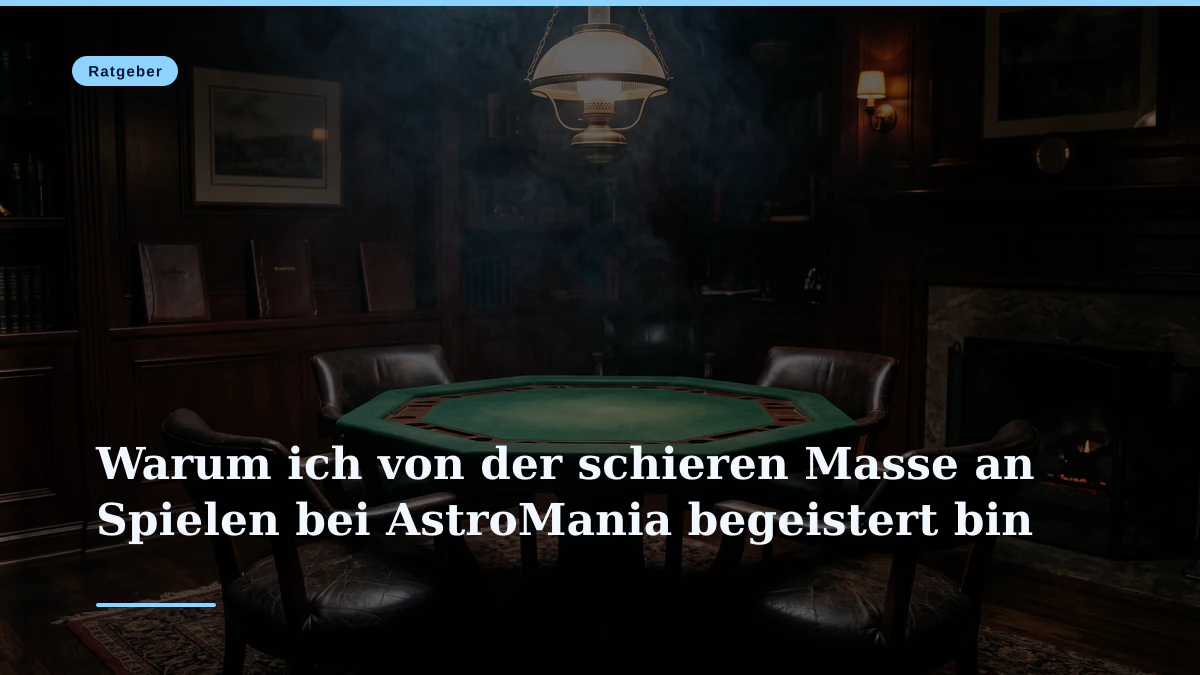 Warum ich von der schieren Masse an Spielen bei AstroMania begeistert bin