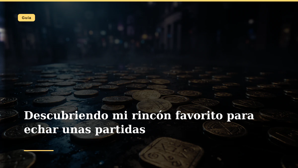 Descubriendo mi rincón favorito para echar unas partidas