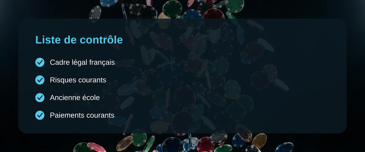 Jeux casino gratuits en ligne — Liste de contrôle