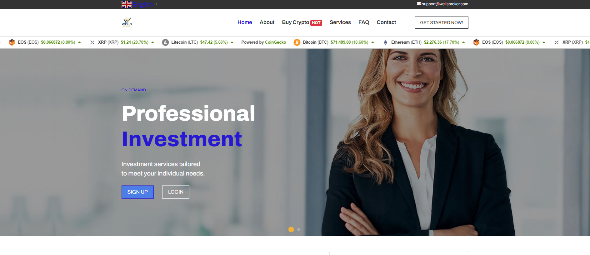 Stored capture of wellsbroker.com