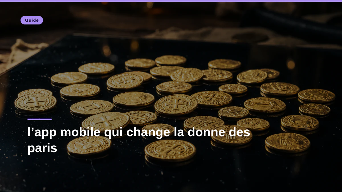 l’app mobile qui change la donne des paris