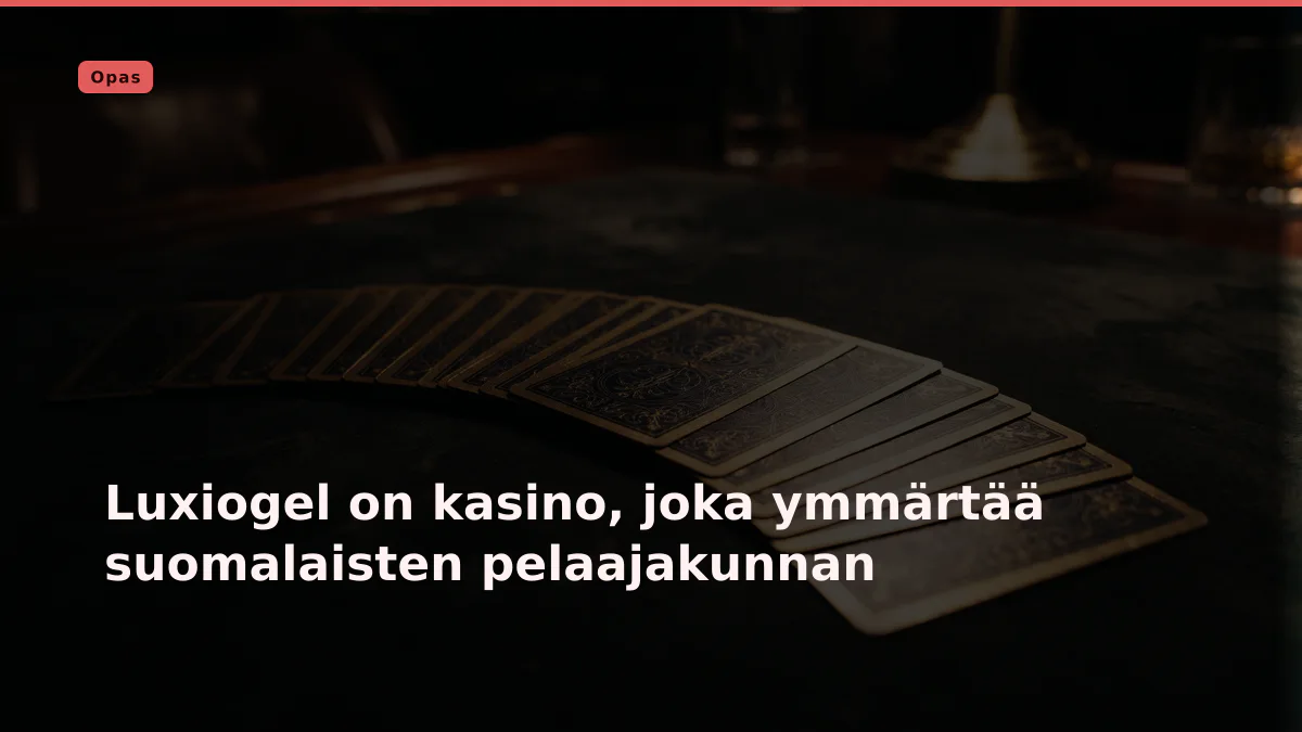 Luxiogel on kasino, joka ymmärtää suomalaisten pelaajakunnan