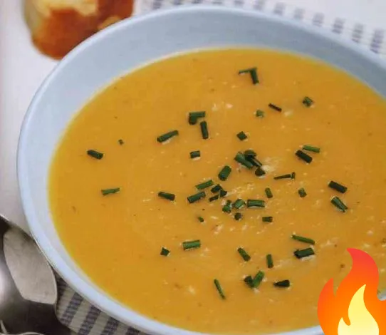 Постер Тыквенный суп-пюре с гренками