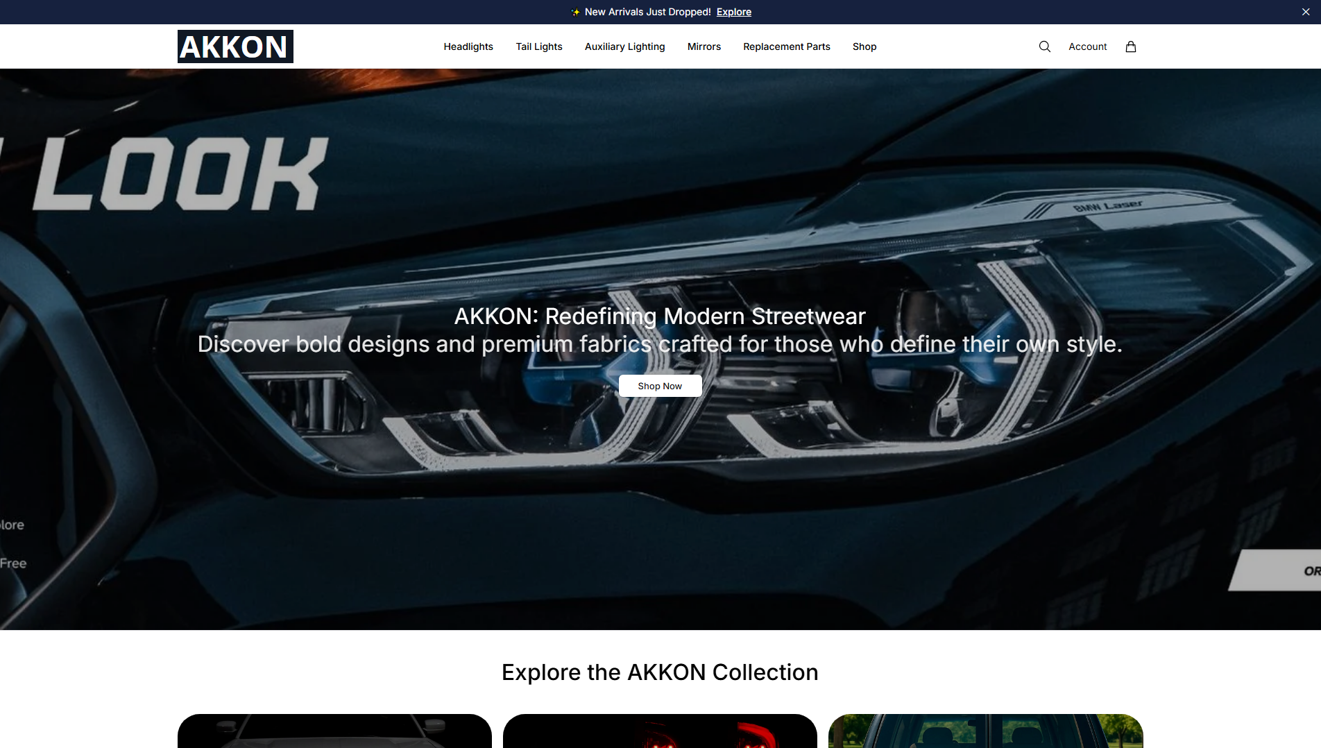 Stored capture of akkonautomotive.shop