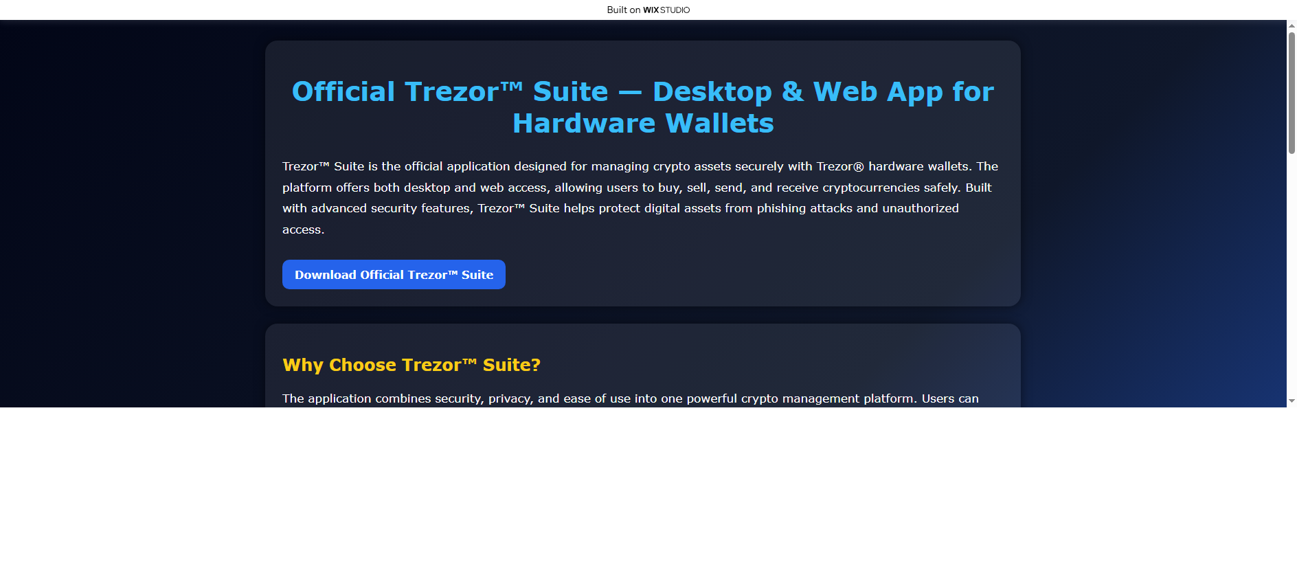 Stored capture of appstart-trzore.wixstudio.com