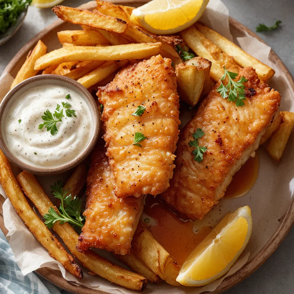 Crispy Pub-Style Beer Battered Fish & Chips Recipe